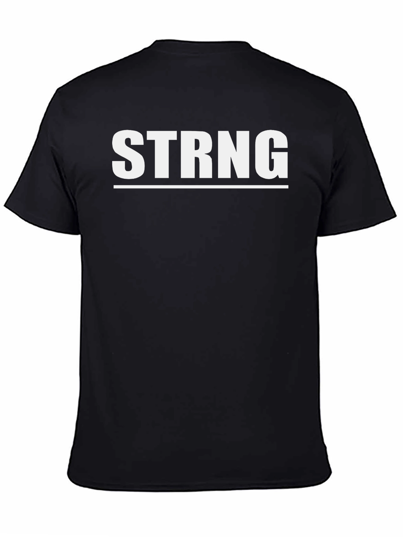 STRNG Graphic Tee - Black Cotton Blend T-Shirt