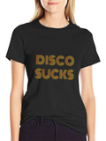 Disco Sucks Retro Graphic Tee - Black T-Shirt
