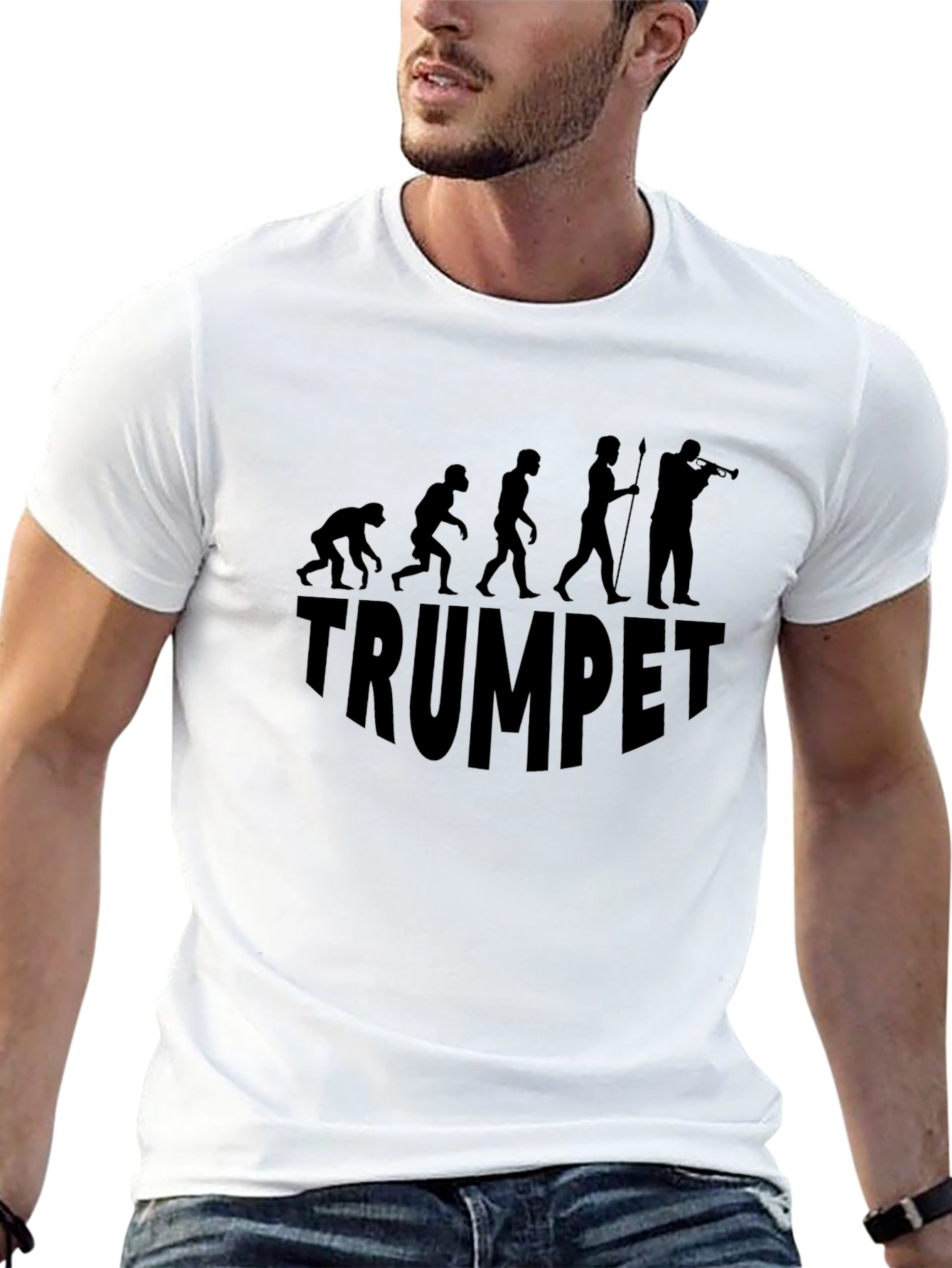 Trumpet Evolution Graphic Tee - Black
