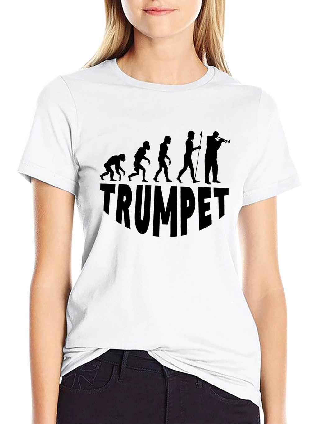 Trumpet Evolution Graphic Tee - Black