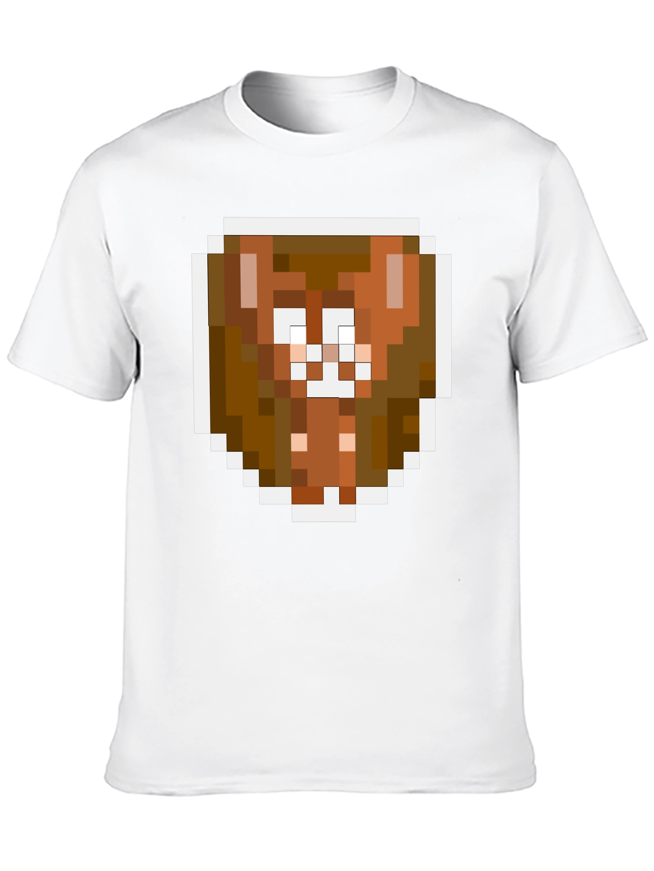 Pixel Art Brown Bear Graphic Tee