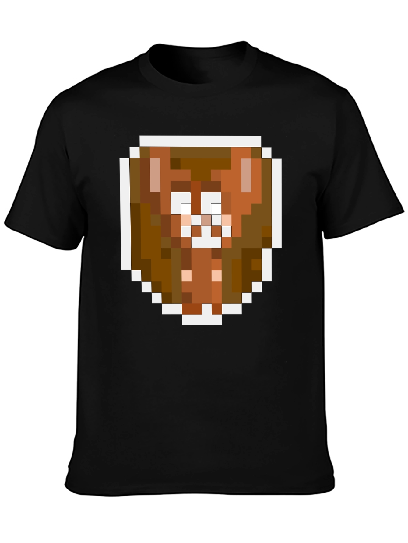 Pixel Art Brown Bear Graphic Tee