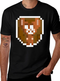 Pixel Art Brown Bear Graphic Tee