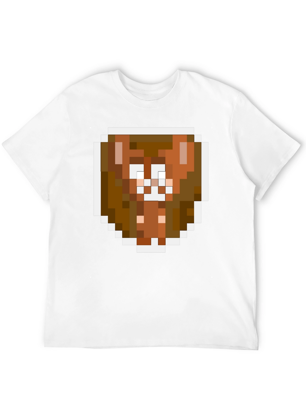Pixel Art Brown Bear Graphic Tee
