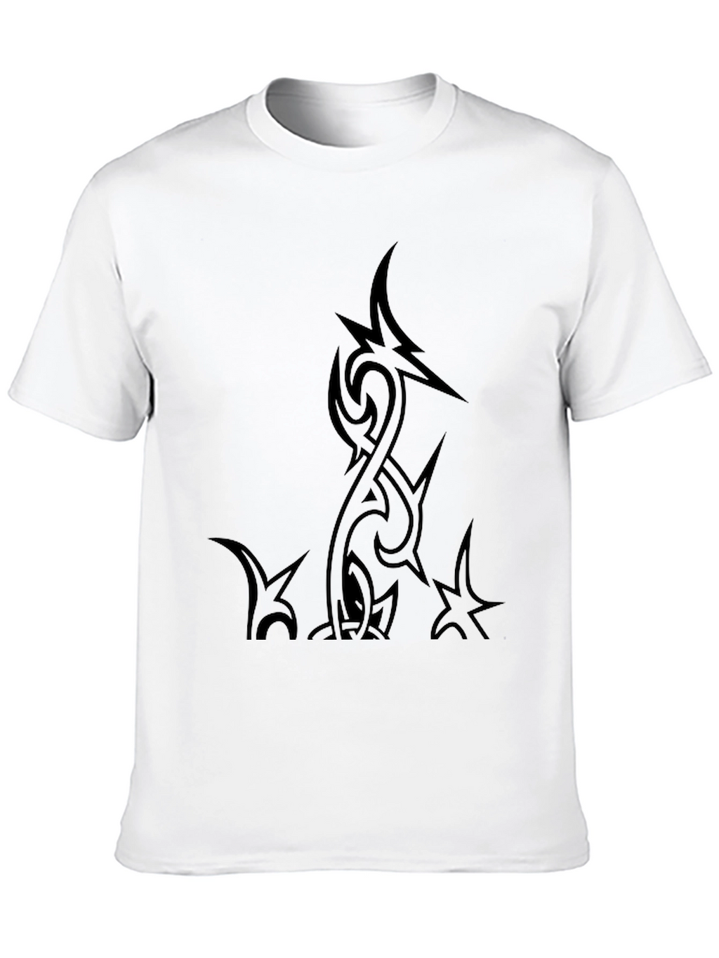 Edgy Tribal Graphic Black T-Shirt