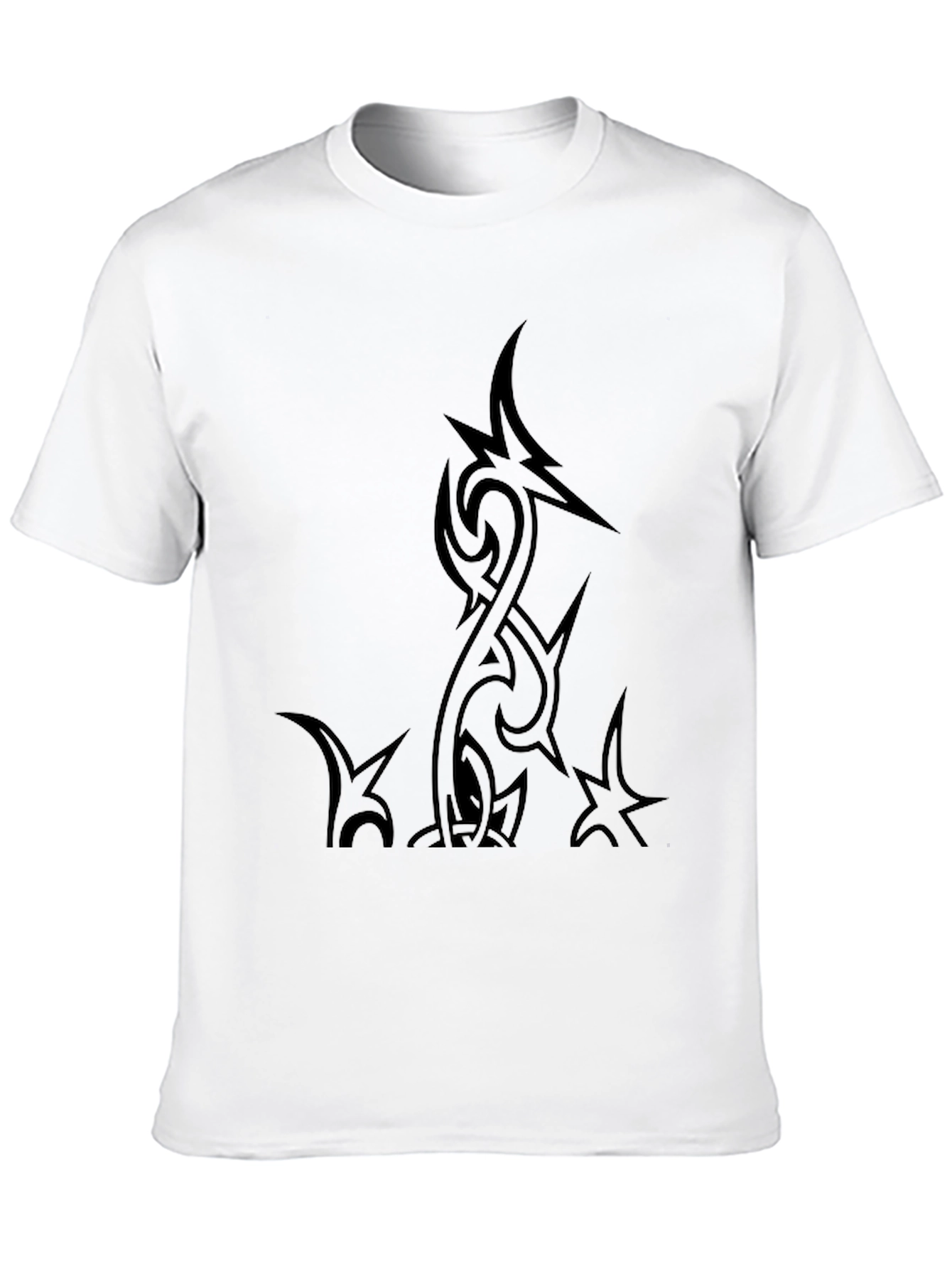 Edgy Tribal Graphic Black T-Shirt