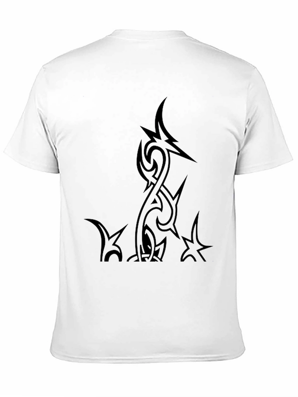 Edgy Tribal Graphic Black T-Shirt