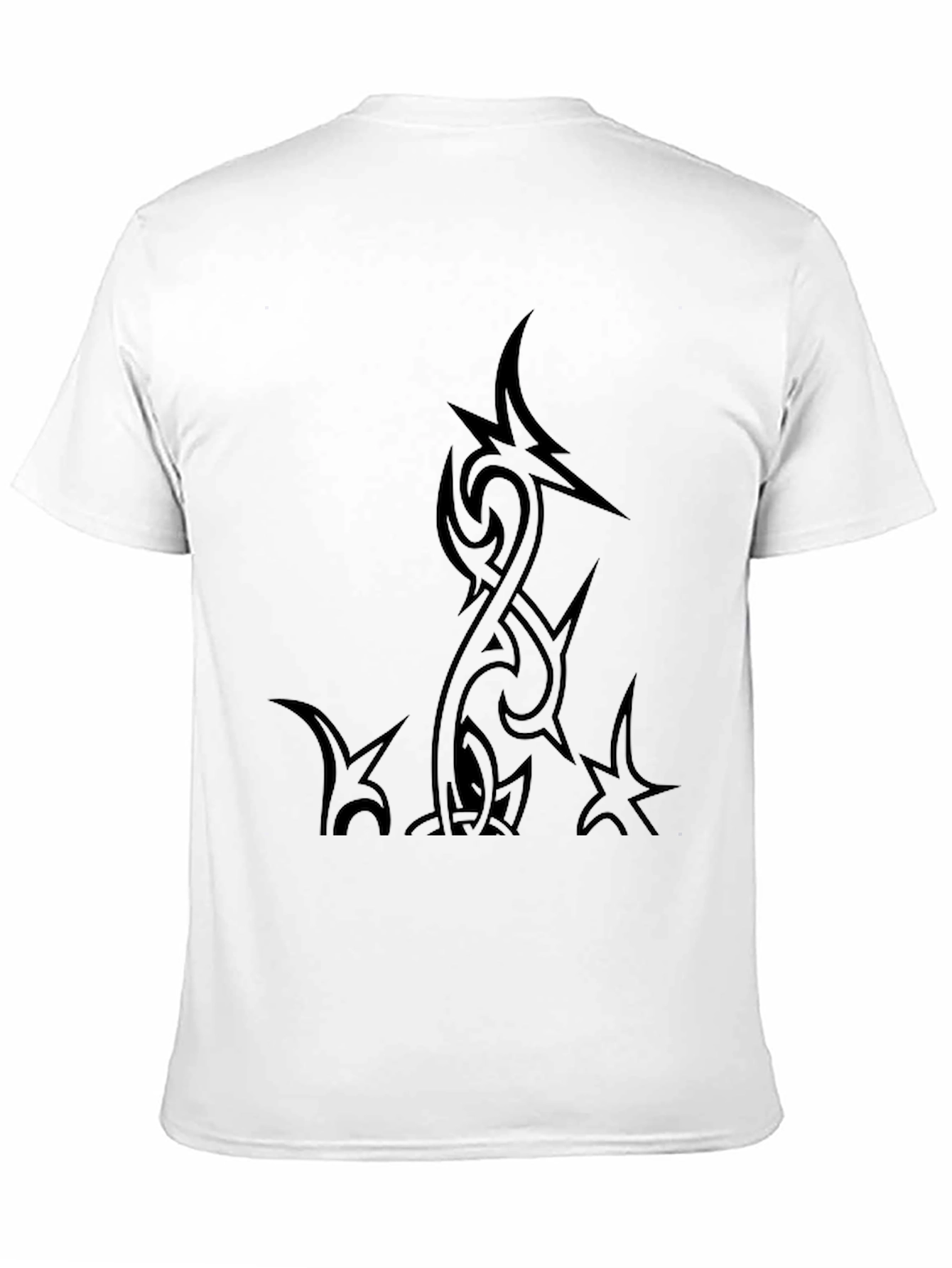 Edgy Tribal Graphic Black T-Shirt