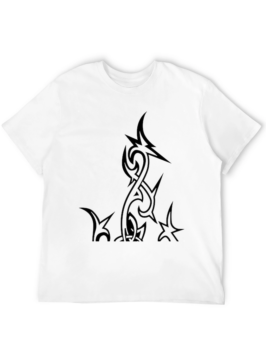 Edgy Tribal Graphic Black T-Shirt