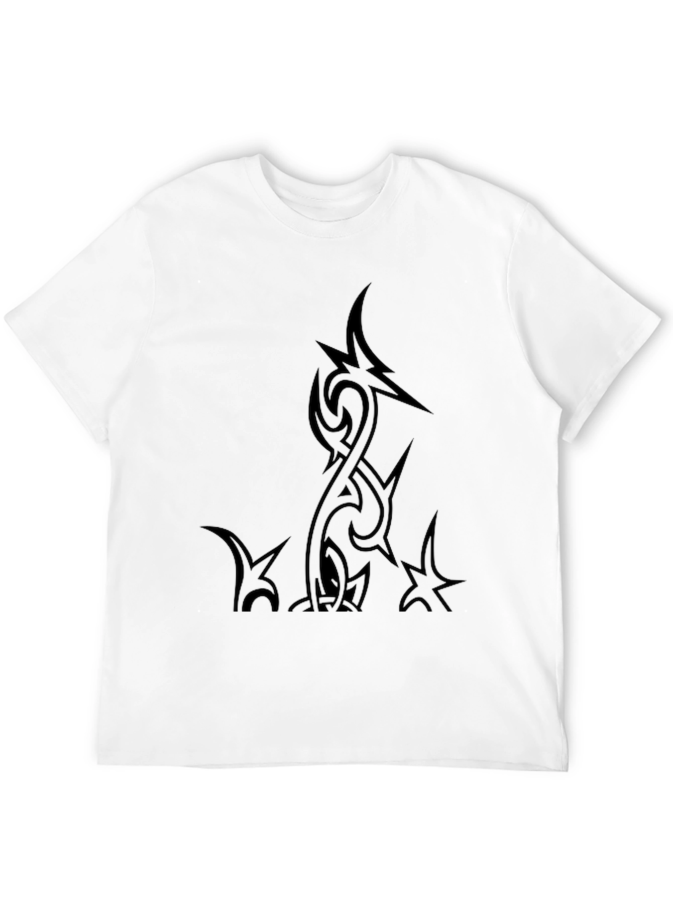 Edgy Tribal Graphic Black T-Shirt