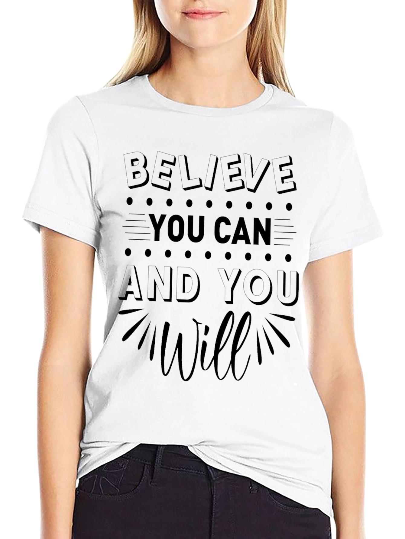 Believe You Can Graphic Tee - Motivational T-Shirt