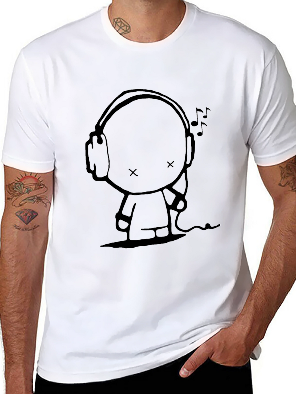 Music Lover Black Graphic Tee