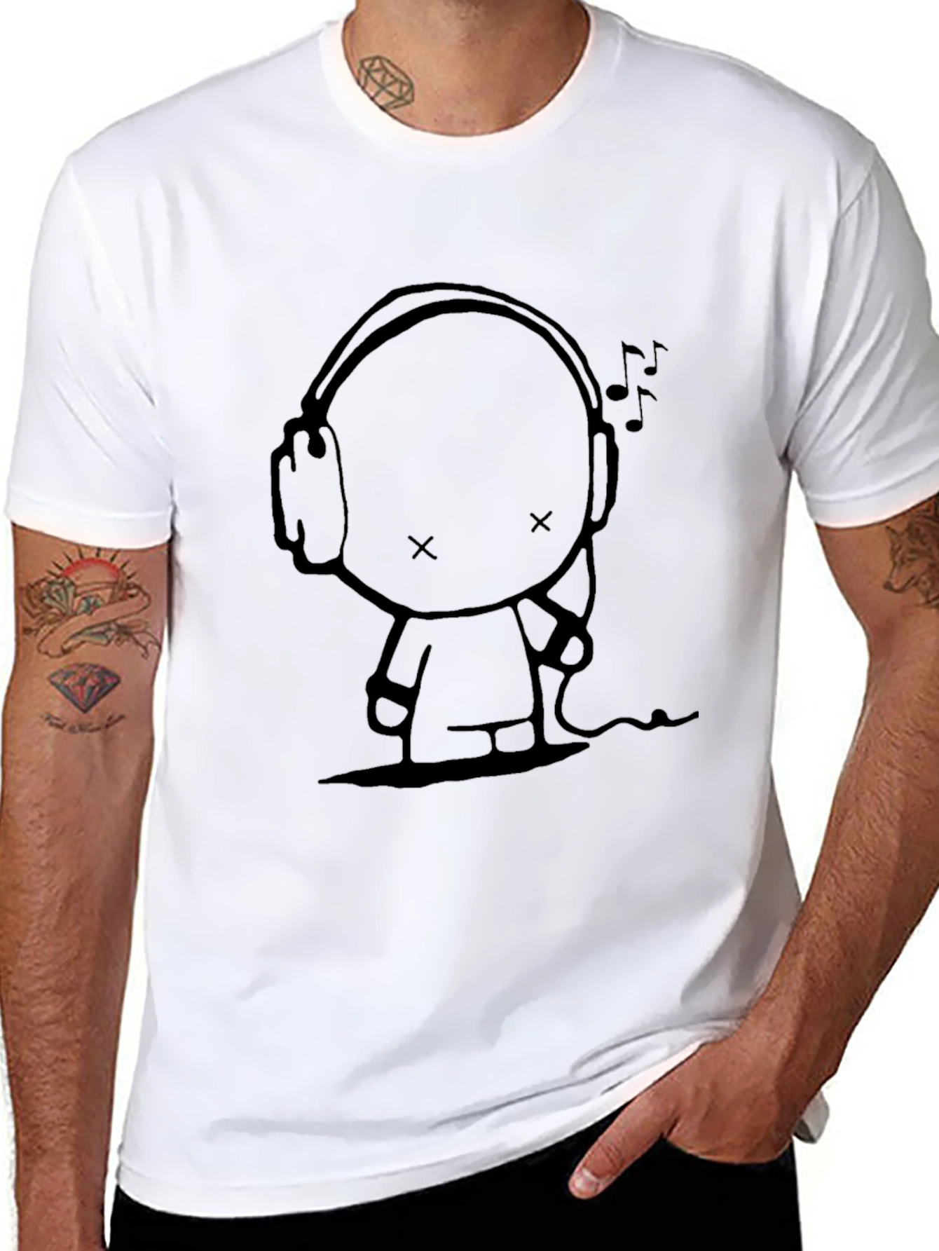 Music Lover Black Graphic Tee