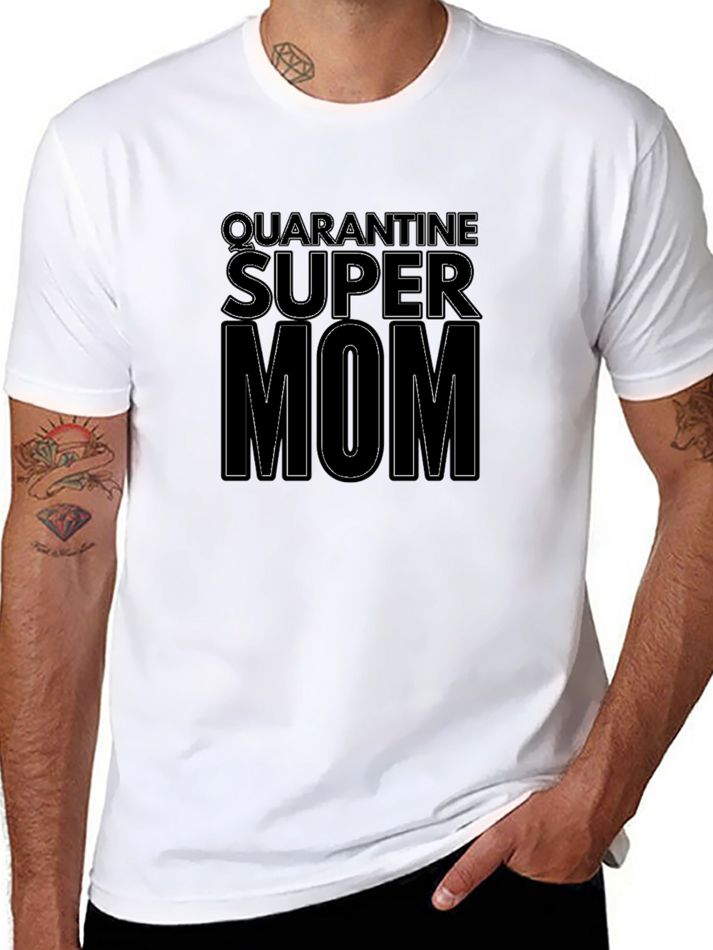 Quarantine Super Mom Graphic T-Shirt