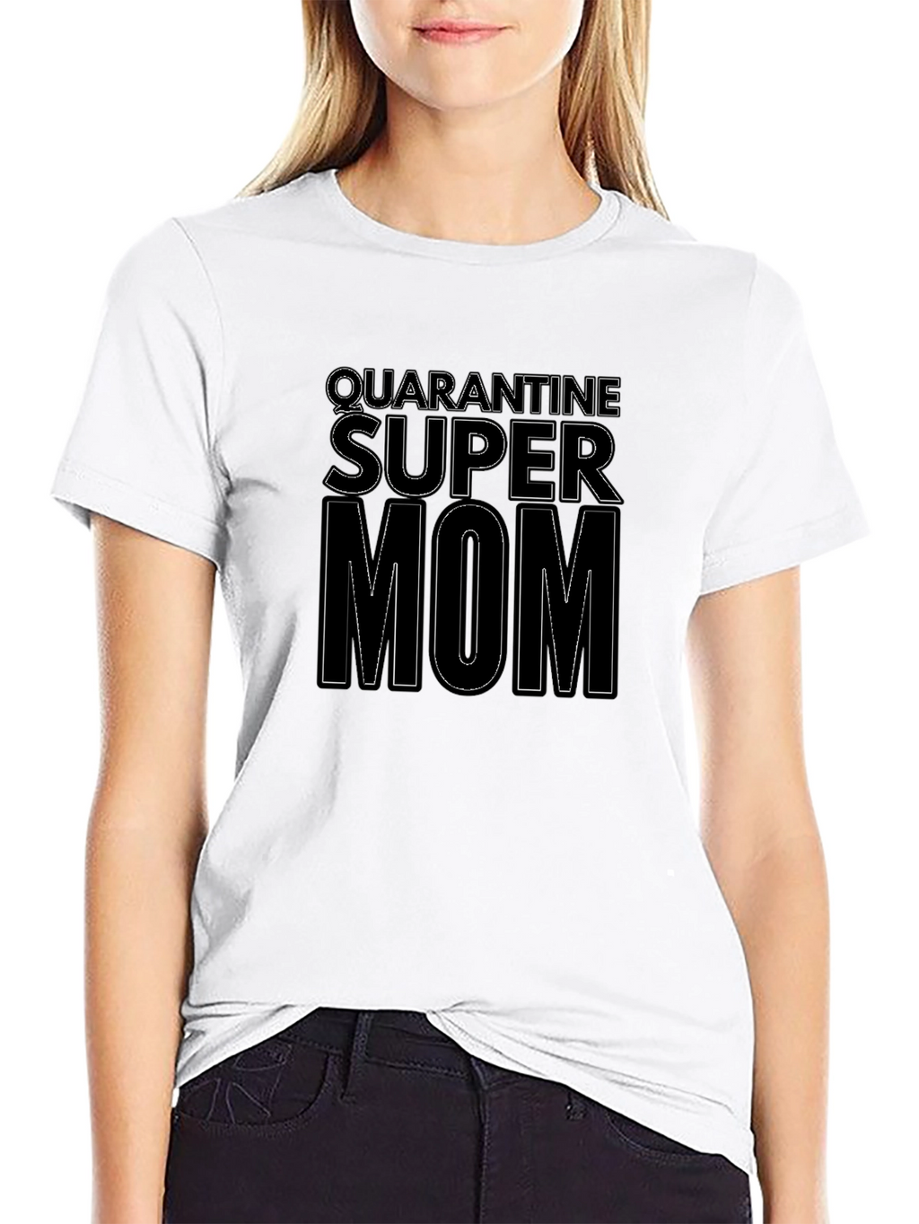 Quarantine Super Mom Graphic T-Shirt