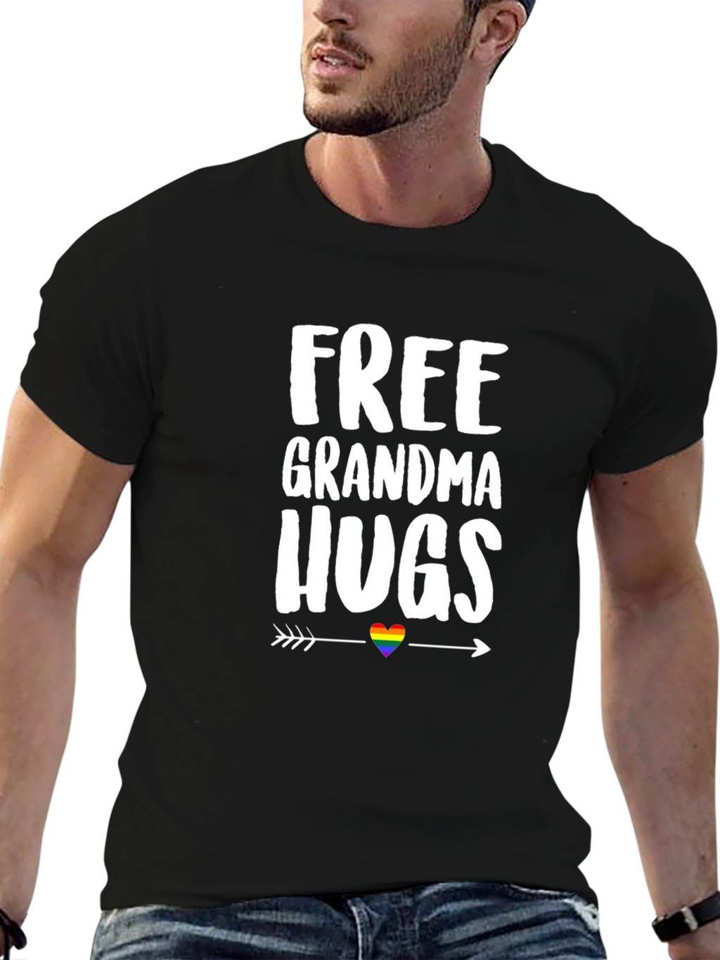 Free Grandma Hugs Pride T-Shirt