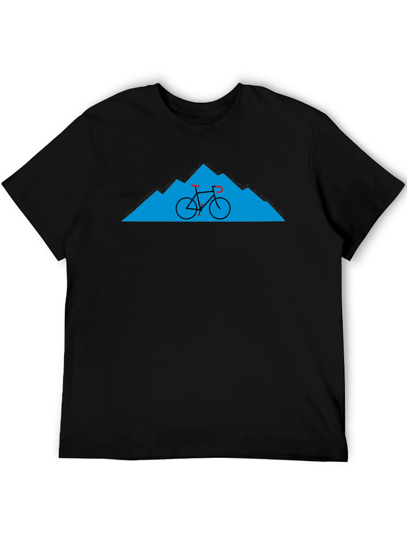 Cycling Mountain Graphic Tee - Black