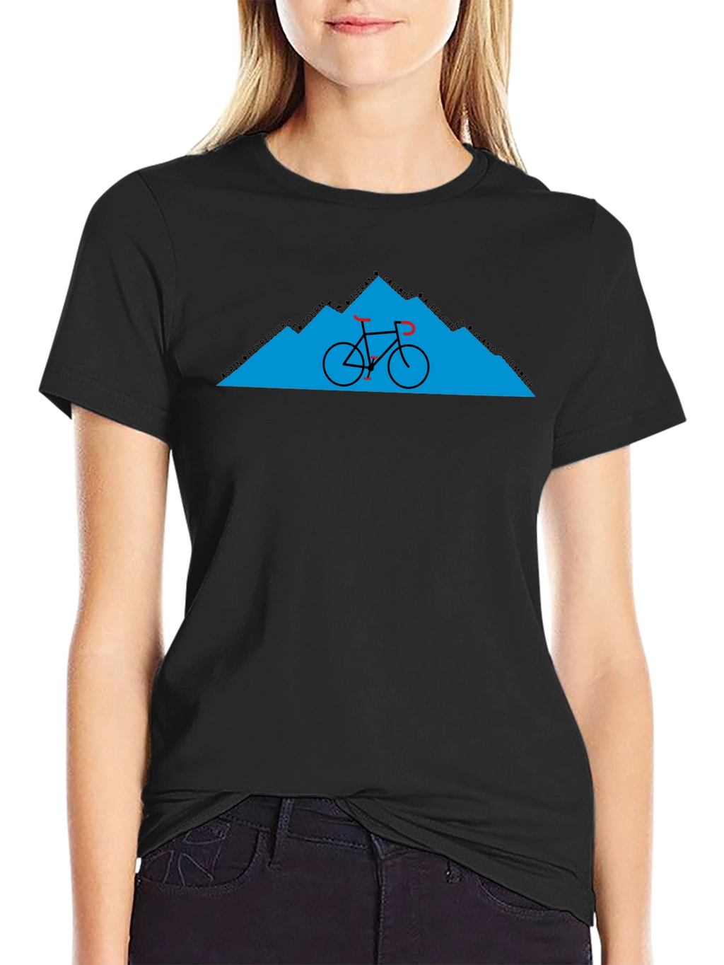 Cycling Mountain Graphic Tee - Black