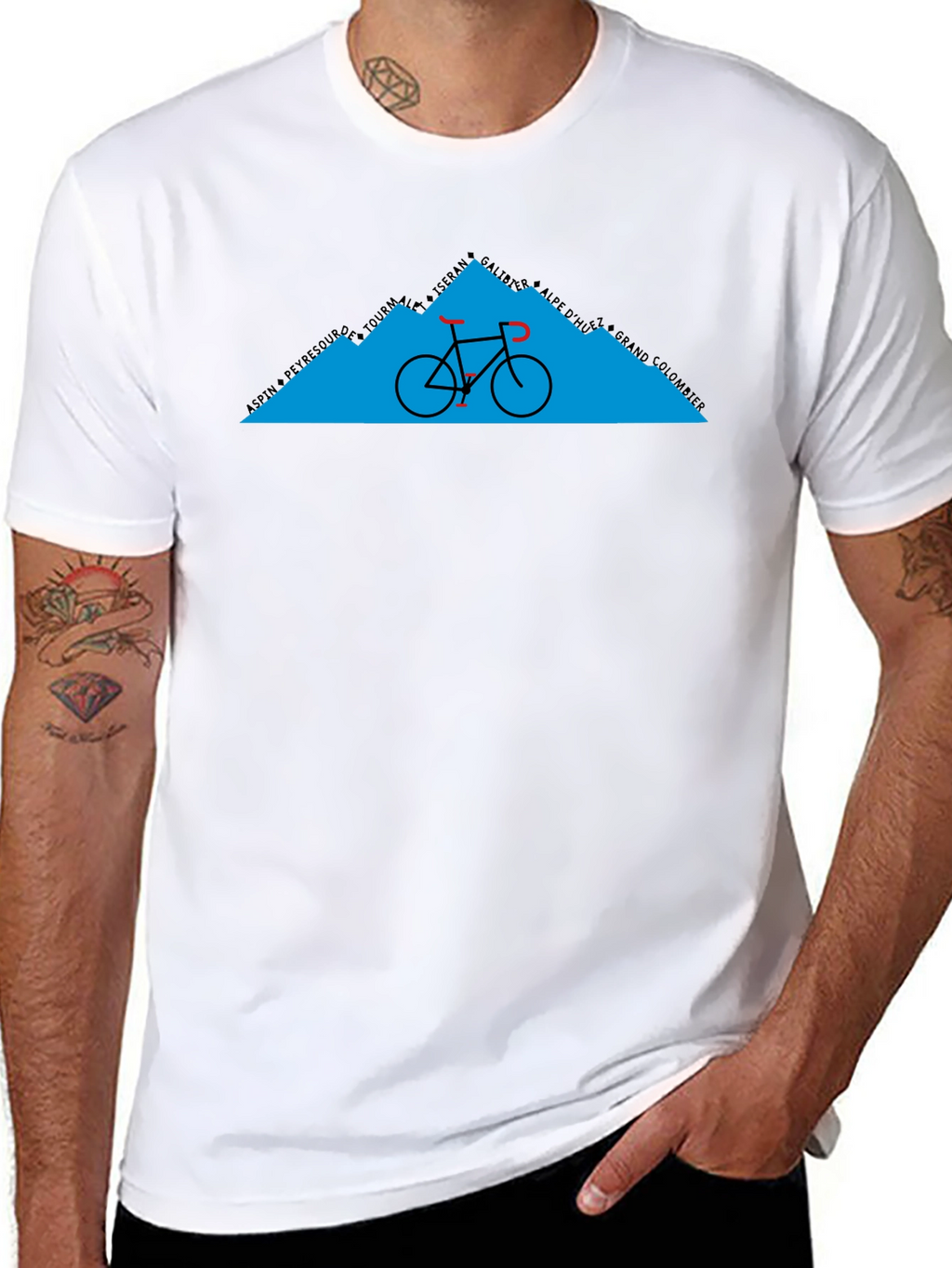 Cycling Mountain Graphic Tee - Black