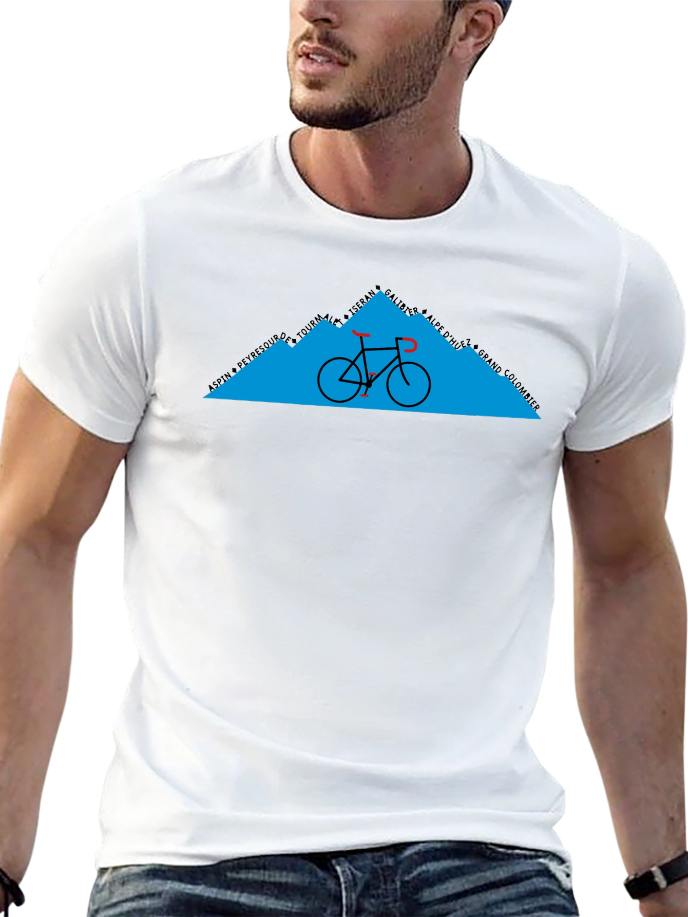 Cycling Mountain Graphic Tee - Black
