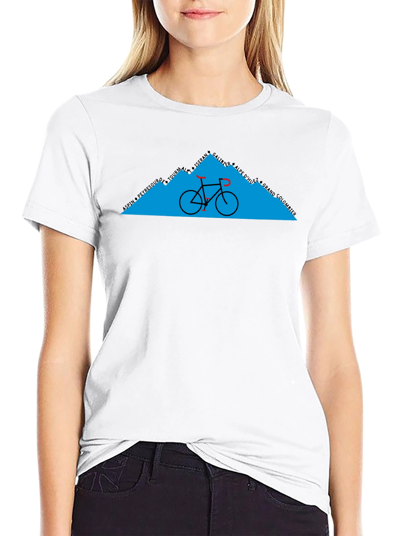Cycling Mountain Graphic Tee - Black