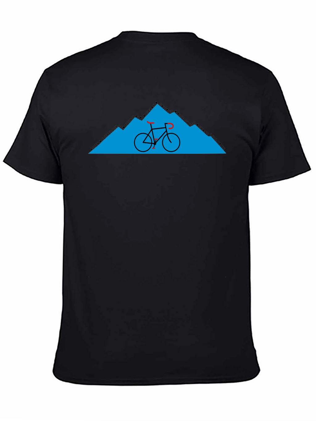 Cycling Mountain Graphic Tee - Black