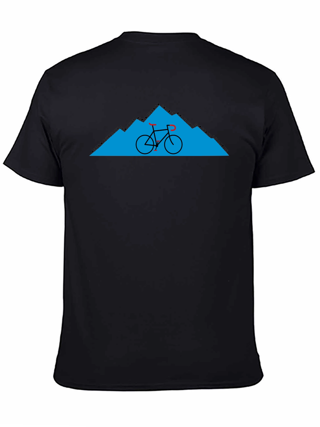 Cycling Mountain Graphic Tee - Black