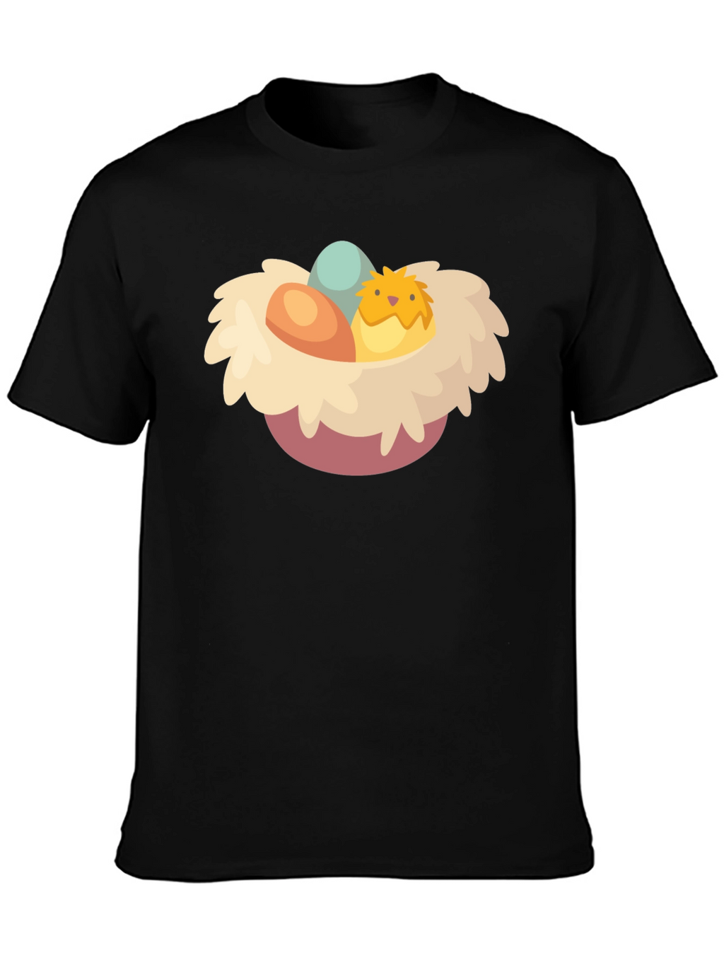 Cute Chick Easter Nest Graphic T-Shirt
