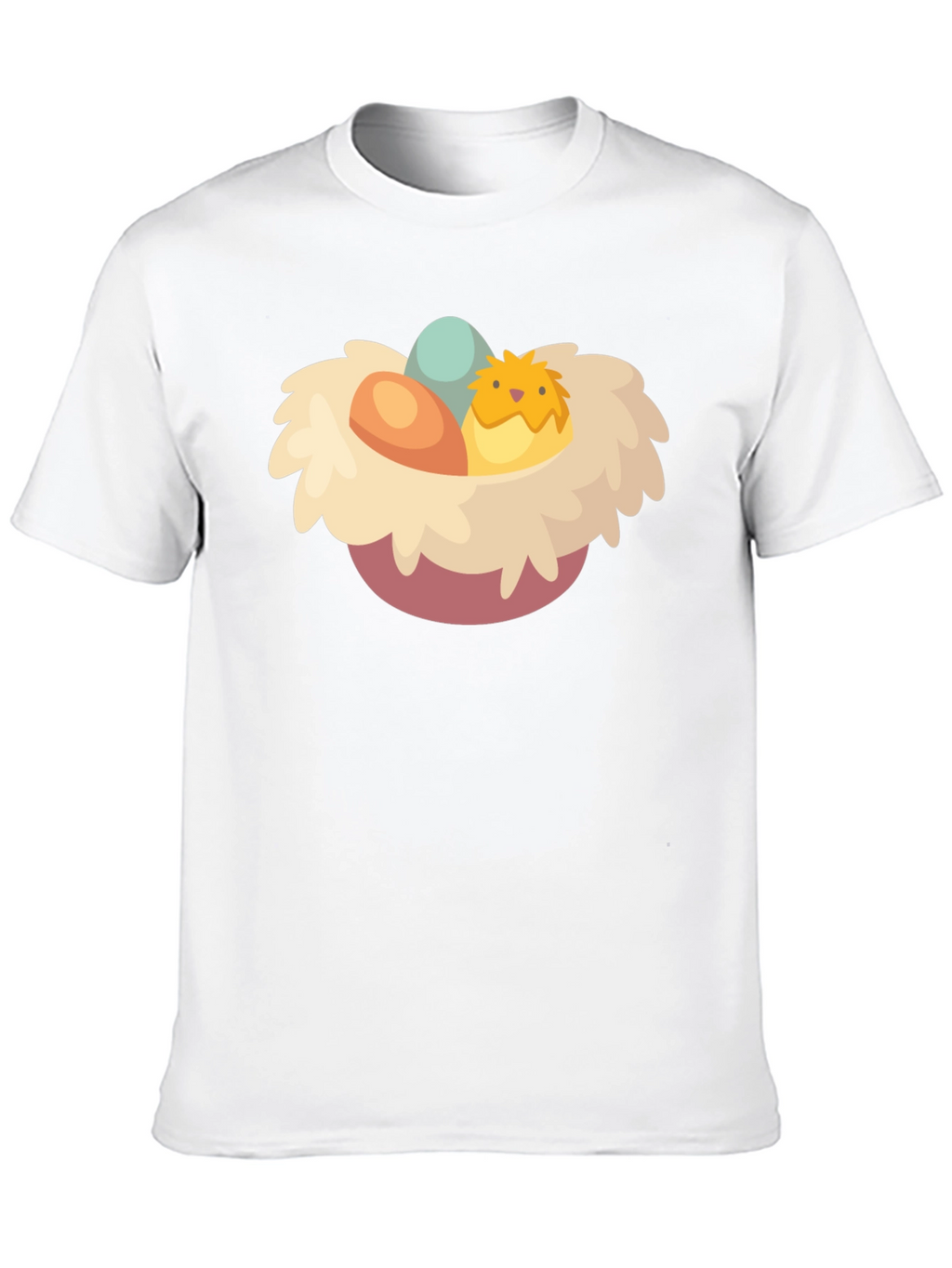 Cute Chick Easter Nest Graphic T-Shirt