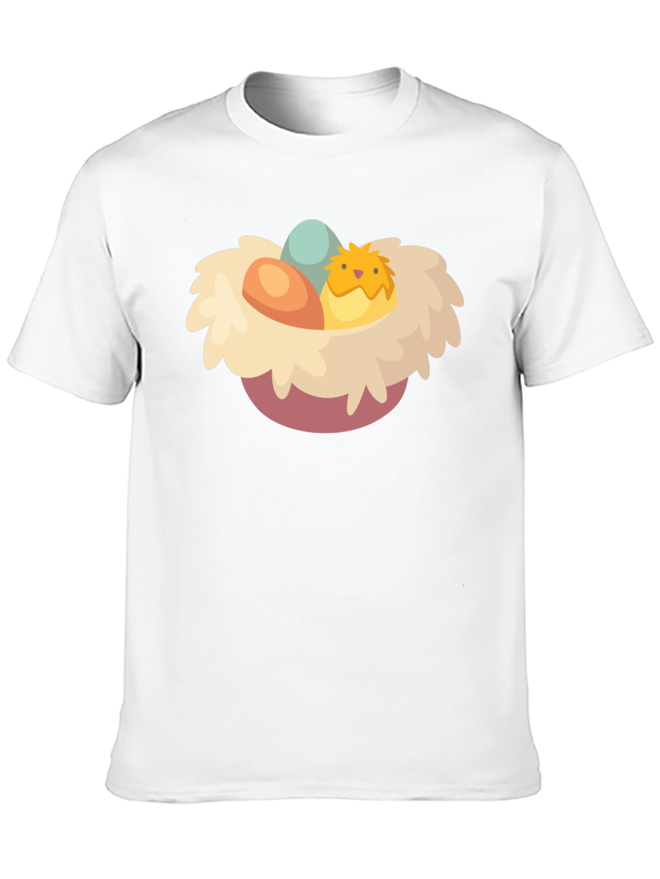 Cute Chick Easter Nest Graphic T-Shirt
