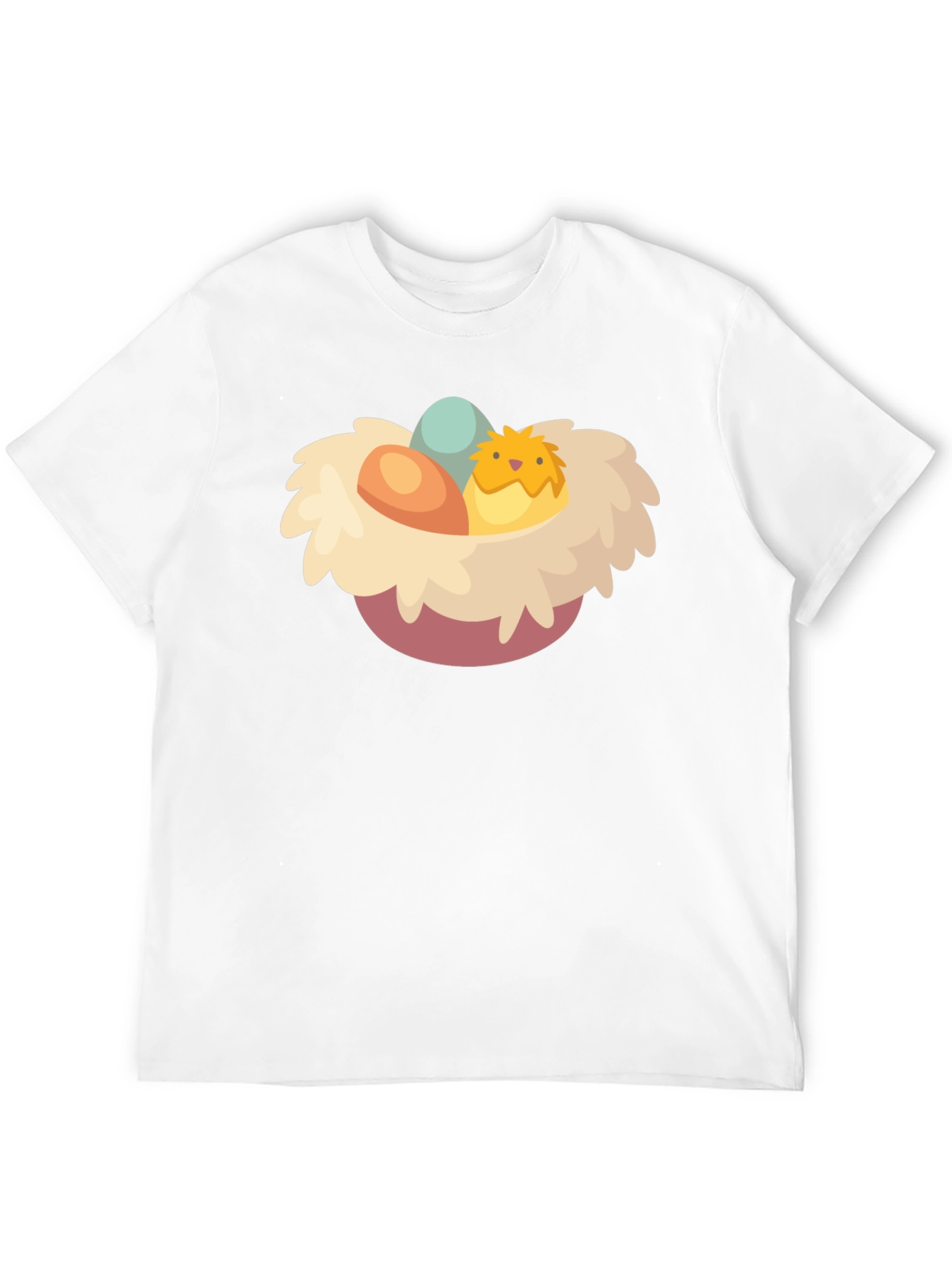 Cute Chick Easter Nest Graphic T-Shirt