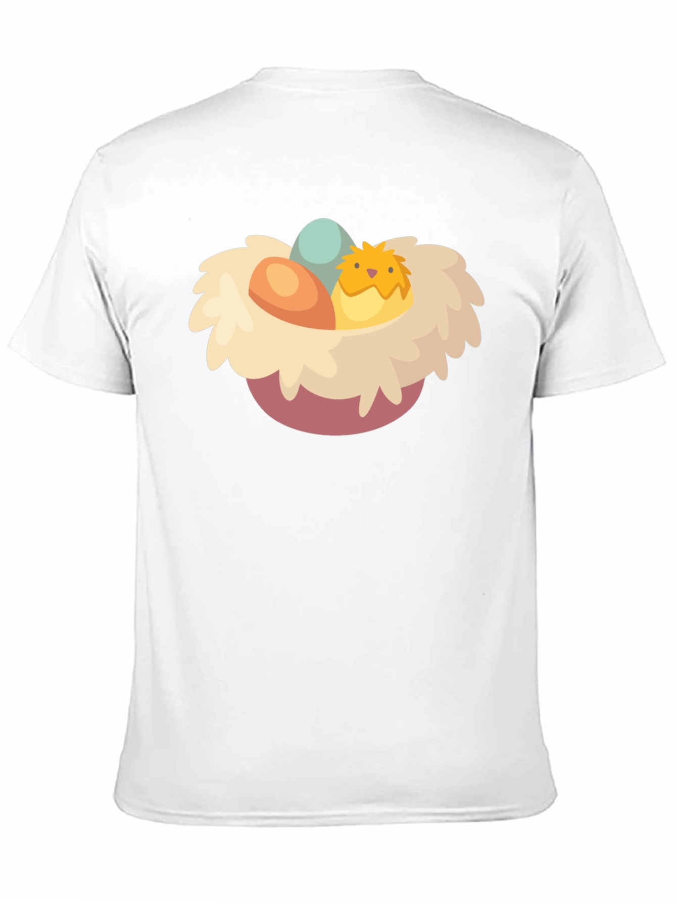 Cute Chick Easter Nest Graphic T-Shirt