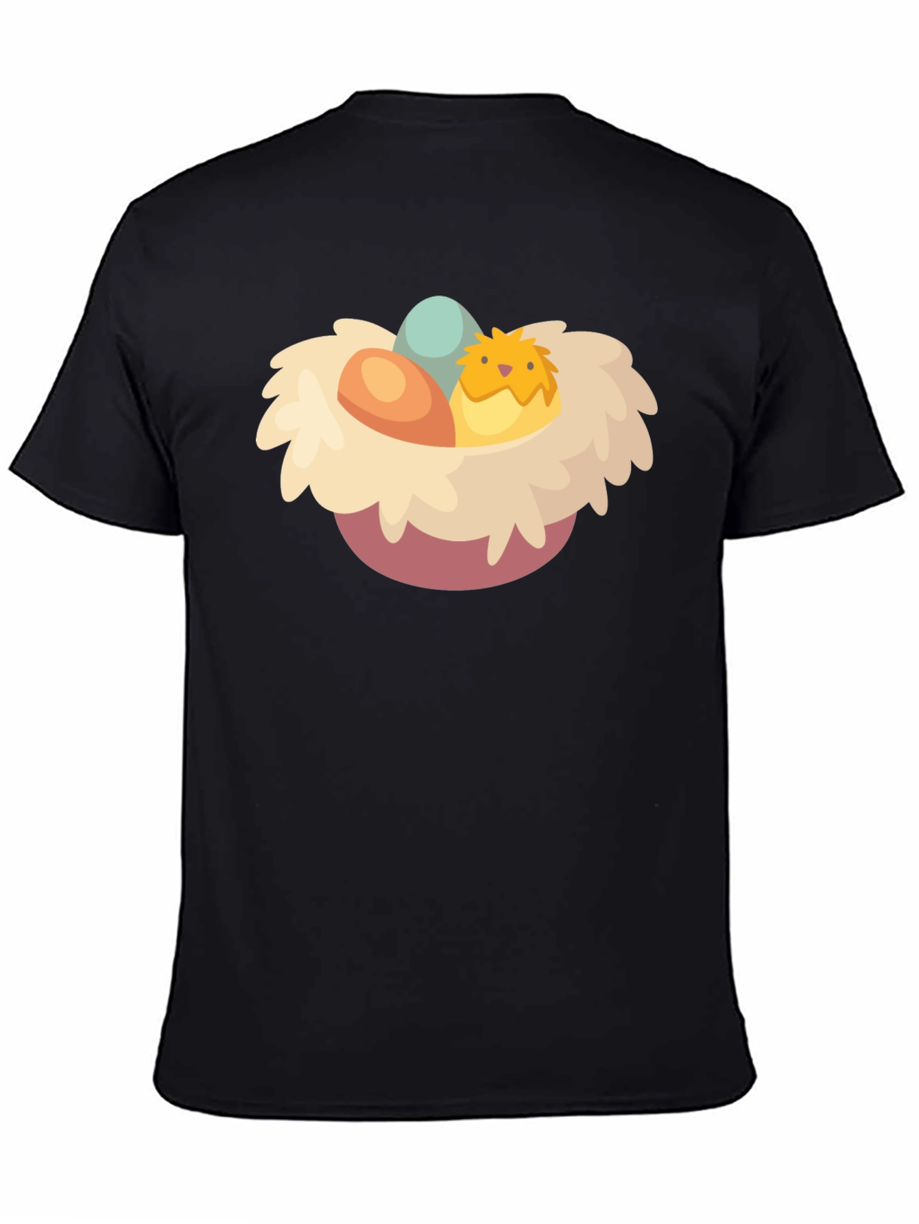 Cute Chick Easter Nest Graphic T-Shirt