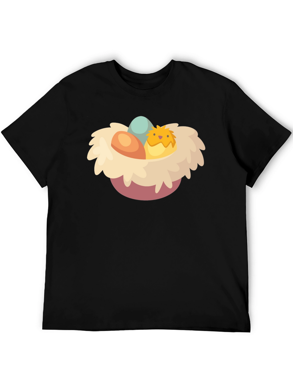 Cute Chick Easter Nest Graphic T-Shirt