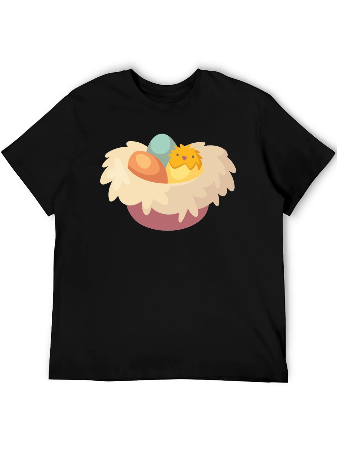 Cute Chick Easter Nest Graphic T-Shirt