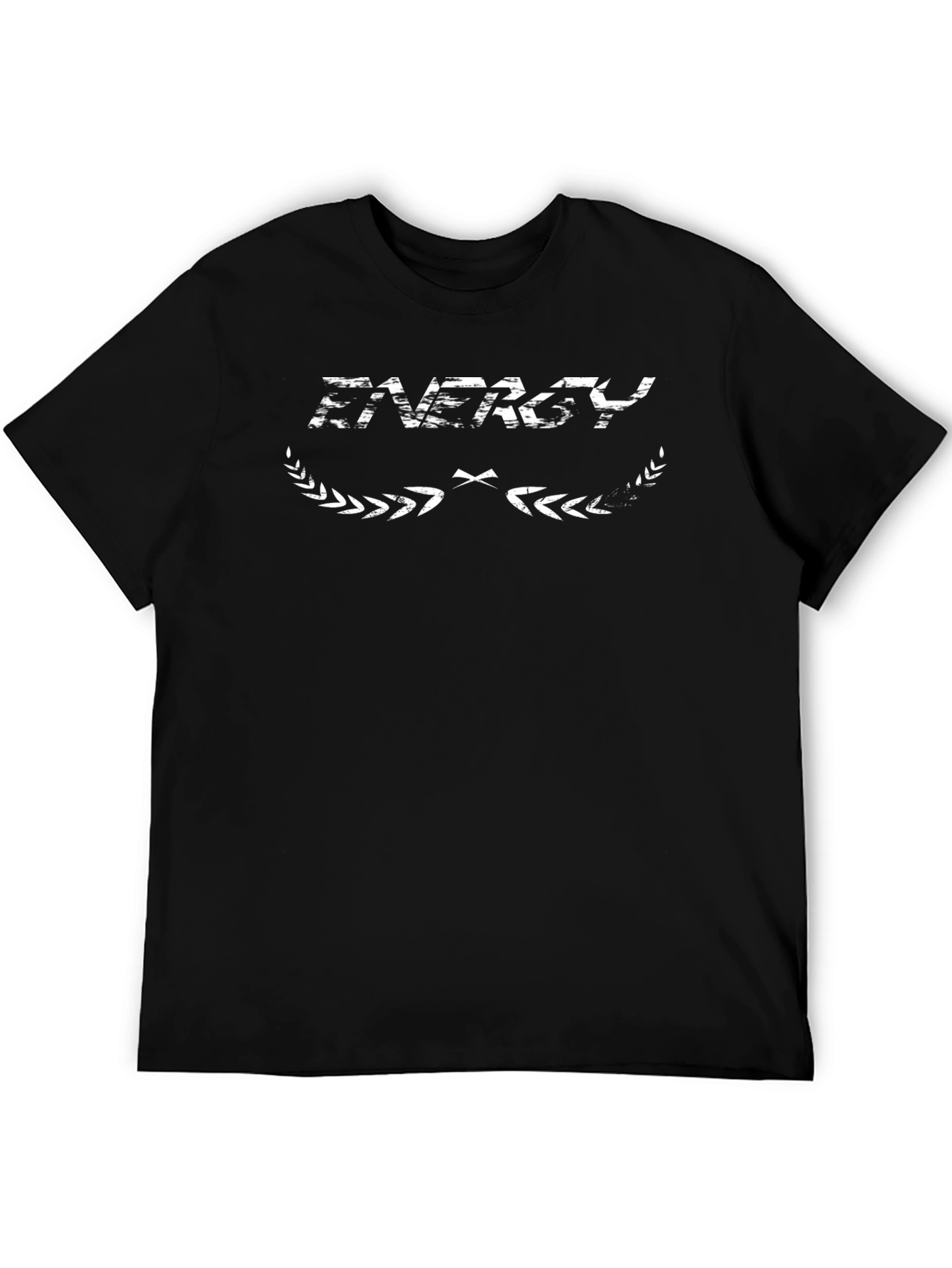 Energy Graphic T-Shirt - Black Crew Neck Tee