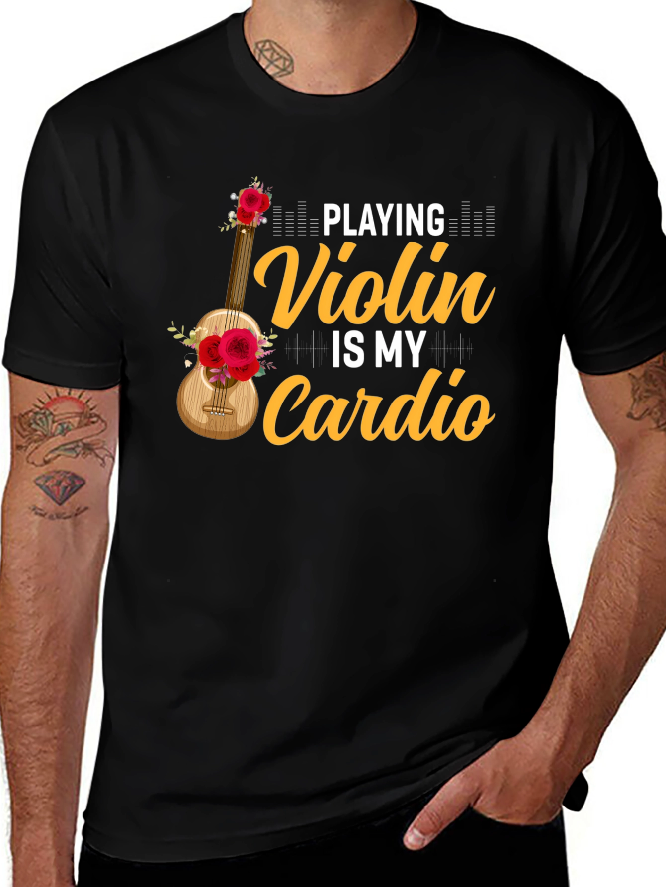 Violin is My Cardio Graphic Tee - Music Lover T-Shirt