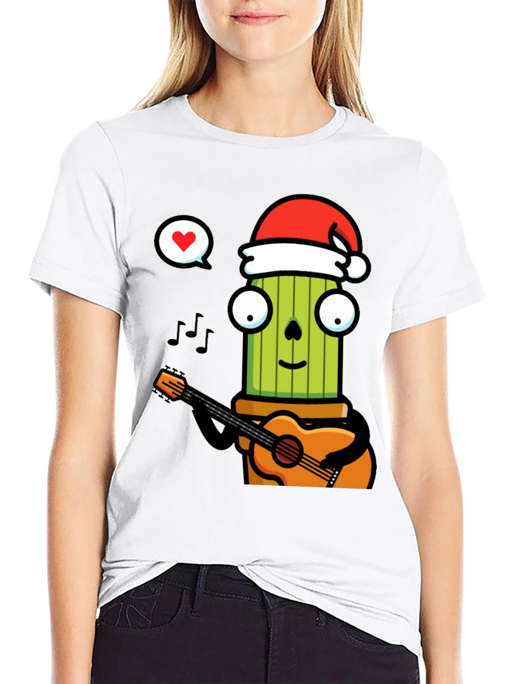 Festive Cactus Musician T-Shirt