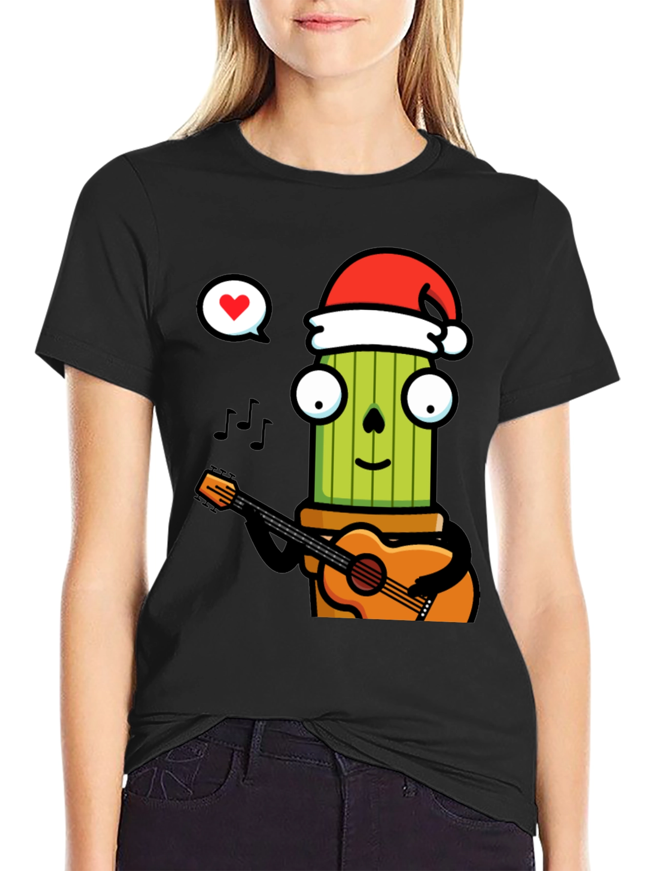 Festive Cactus Musician T-Shirt