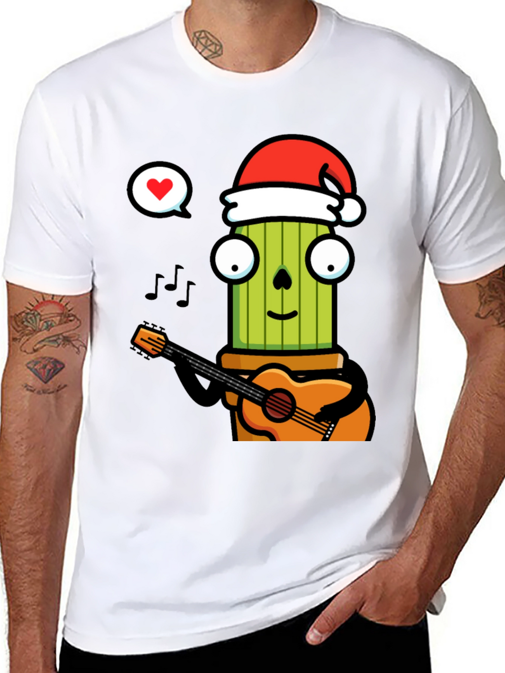 Festive Cactus Musician T-Shirt
