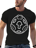 Mushroom Graphic Tee - Black Cotton Blend T-Shirt