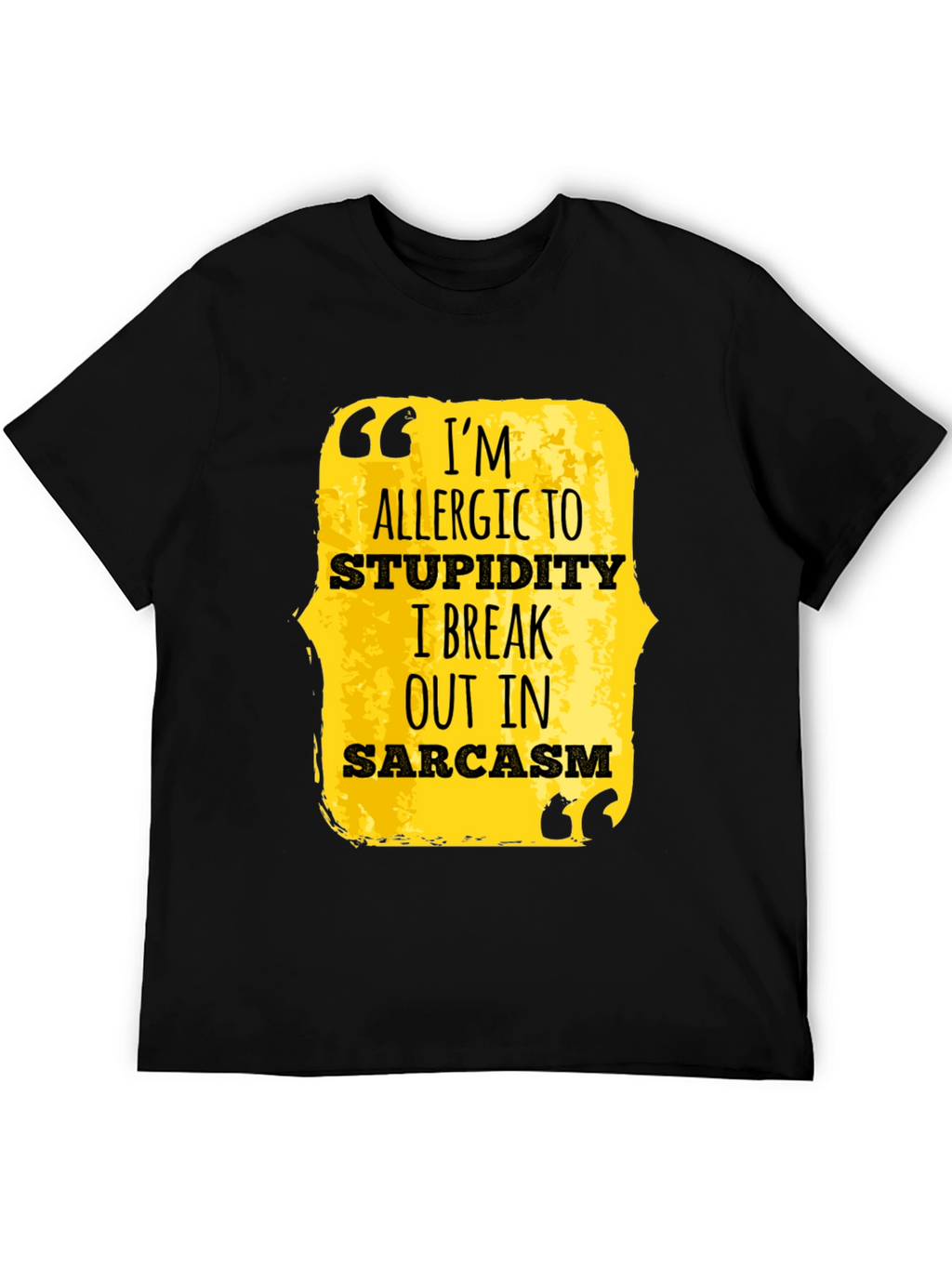 Sarcastic Statement Graphic Tee - Black