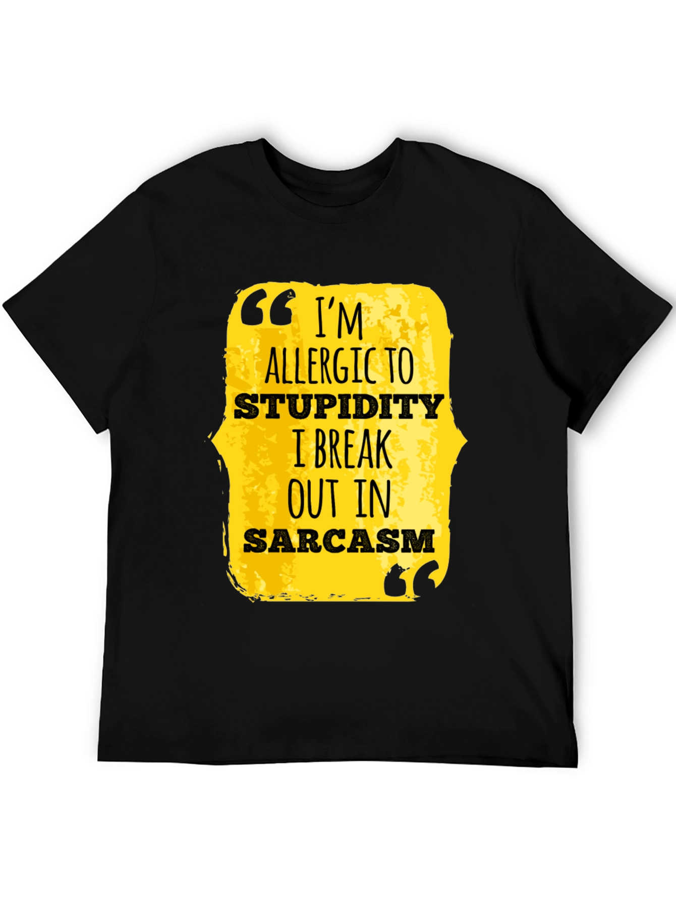 Sarcastic Statement Graphic Tee - Black