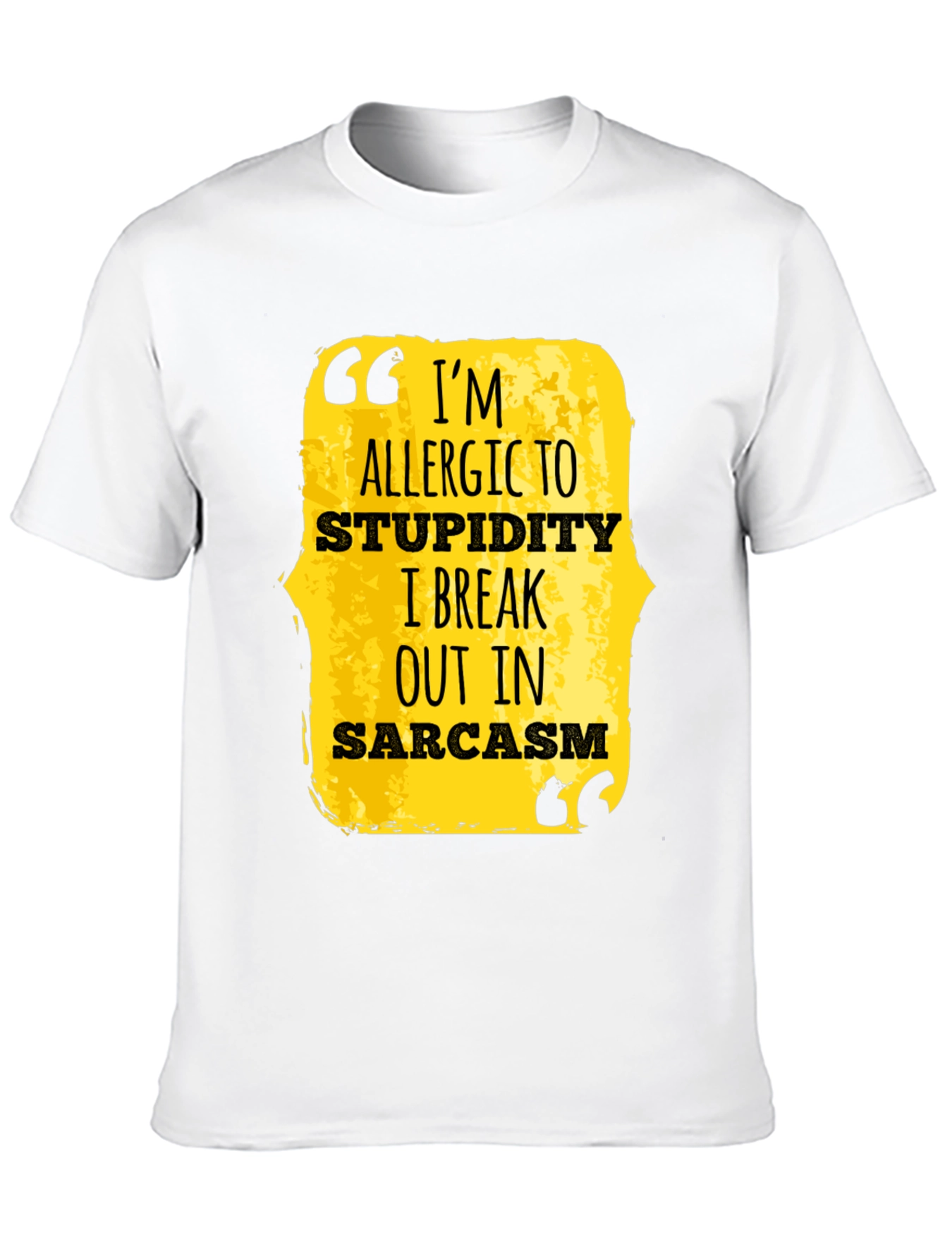 Sarcastic Statement Graphic Tee - Black