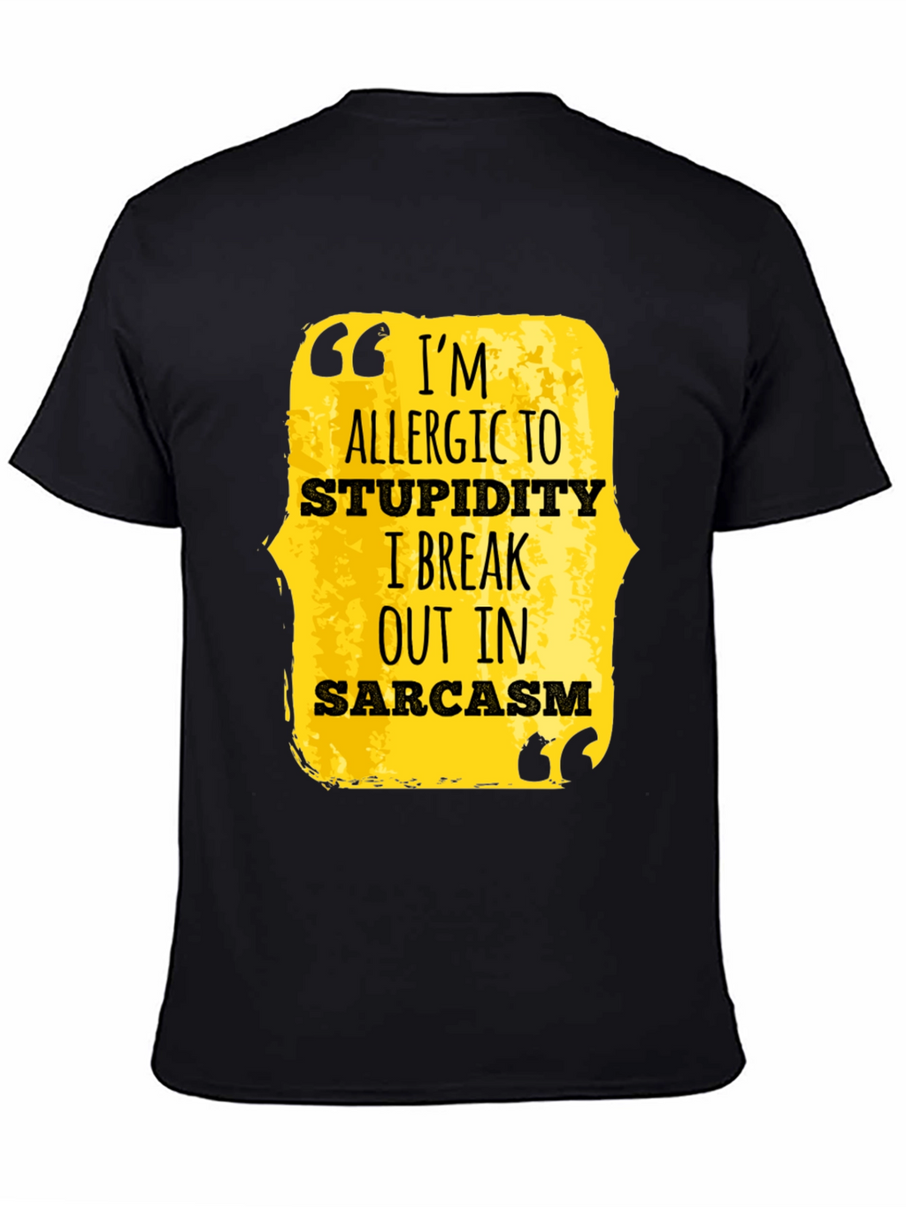 Sarcastic Statement Graphic Tee - Black