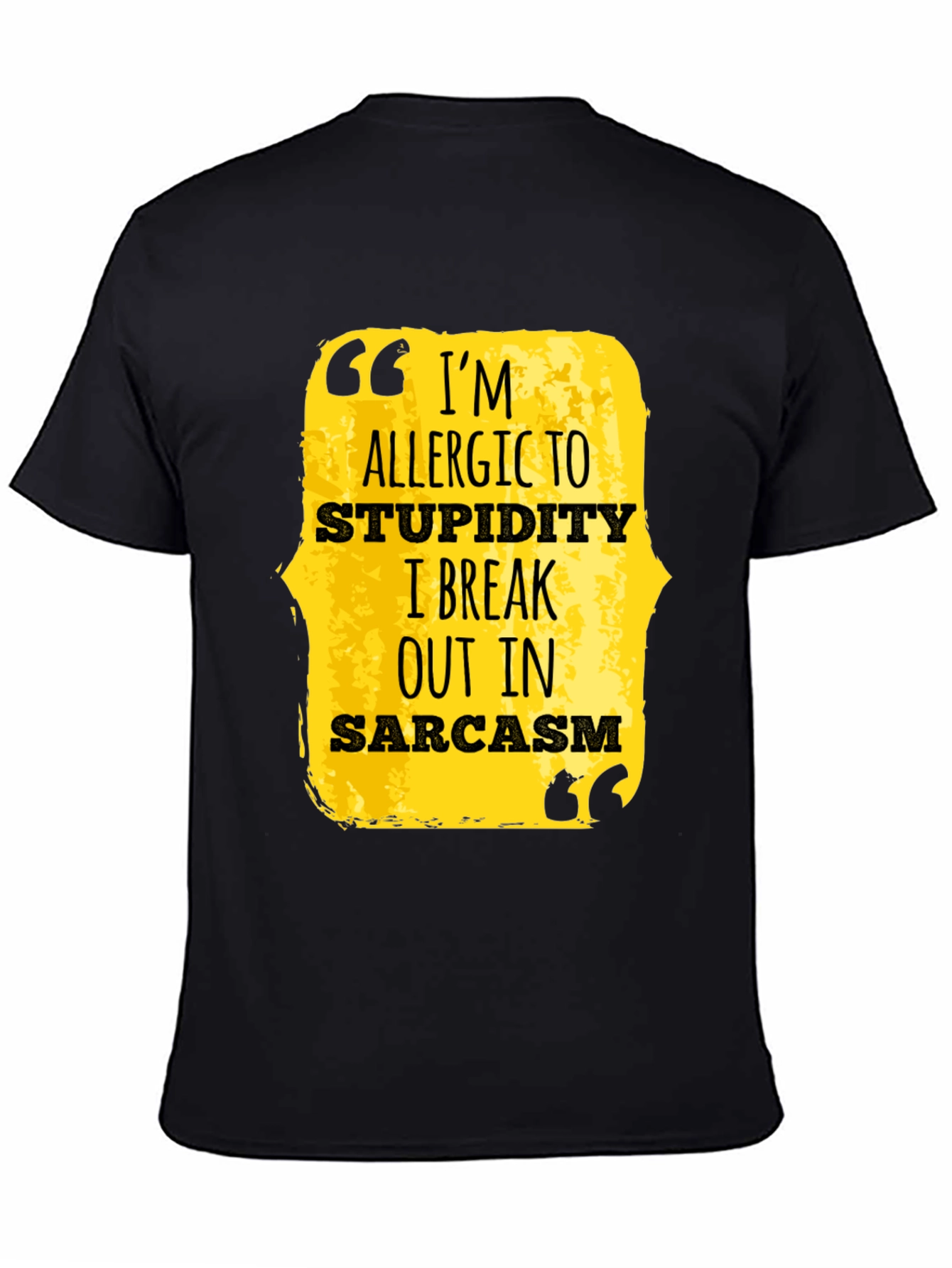 Sarcastic Statement Graphic Tee - Black