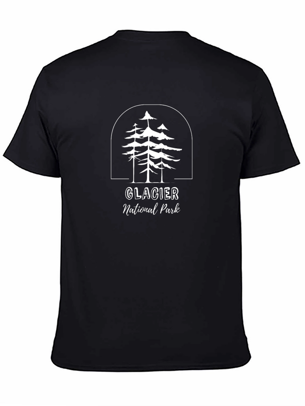 Glacier National Park Black T-Shirt