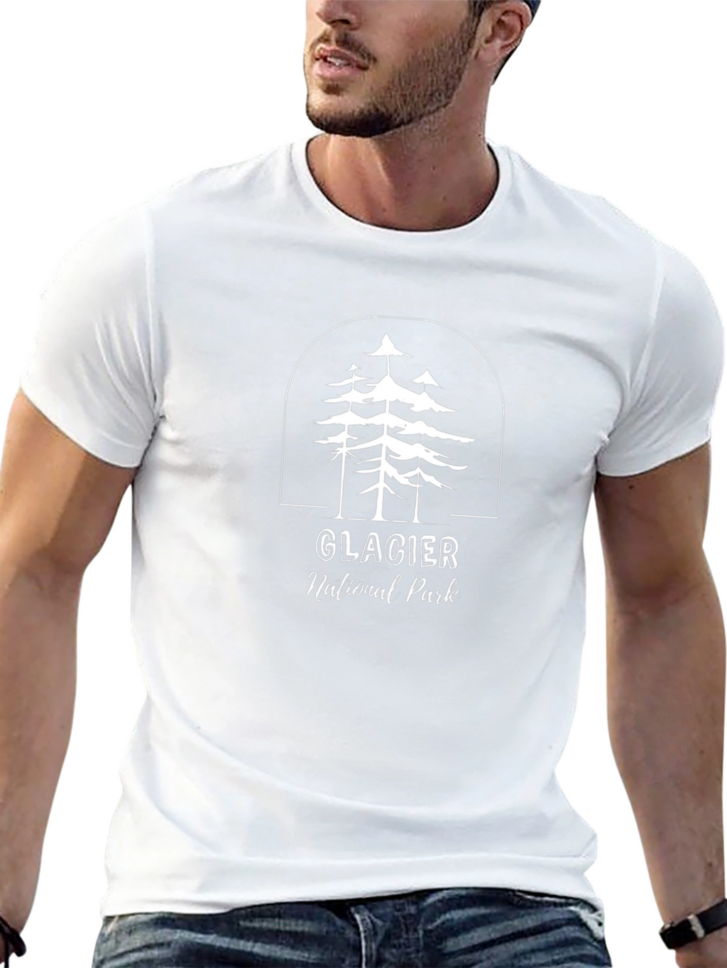 Glacier National Park Black T-Shirt