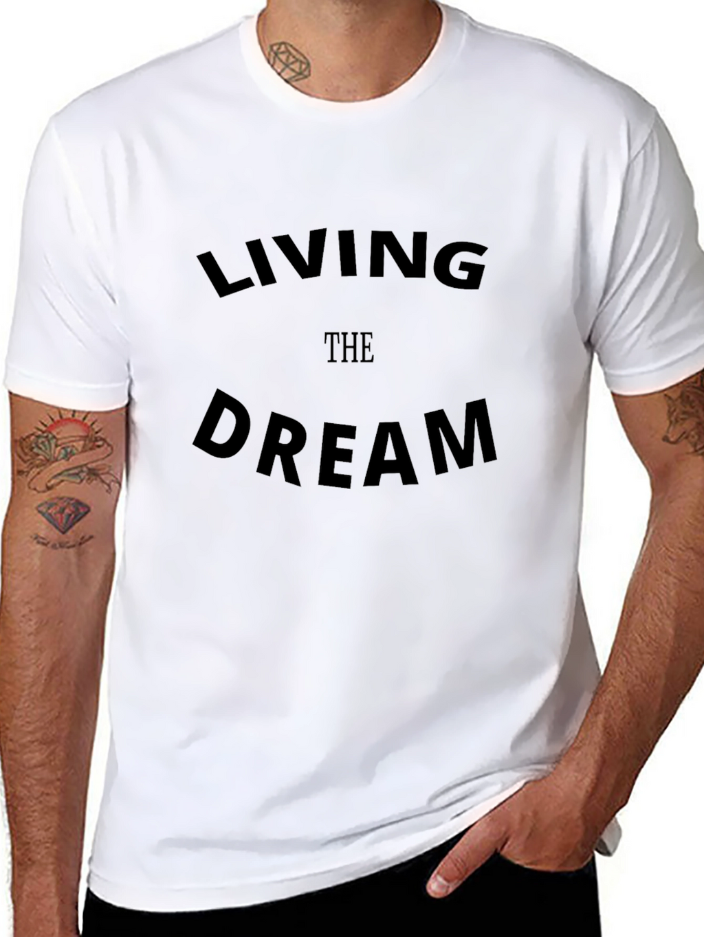 Living the Dream Black Graphic Tee