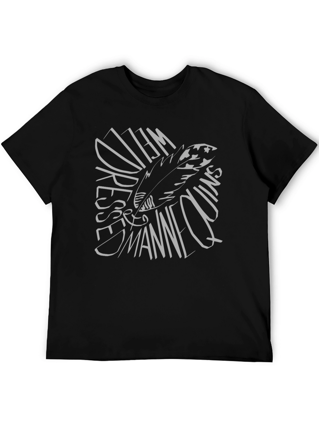 Feather Graphic Black T-Shirt
